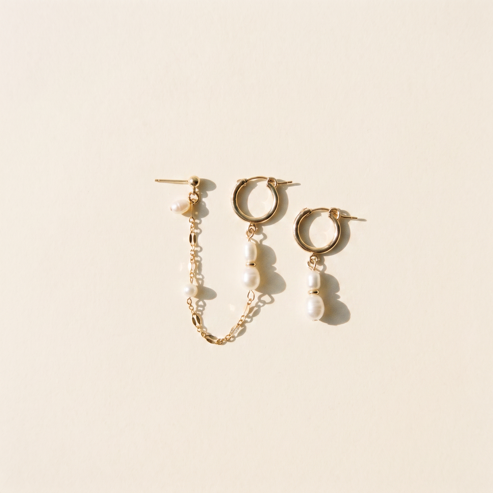 JOHN DOUBLE GOLD EARRINGS
