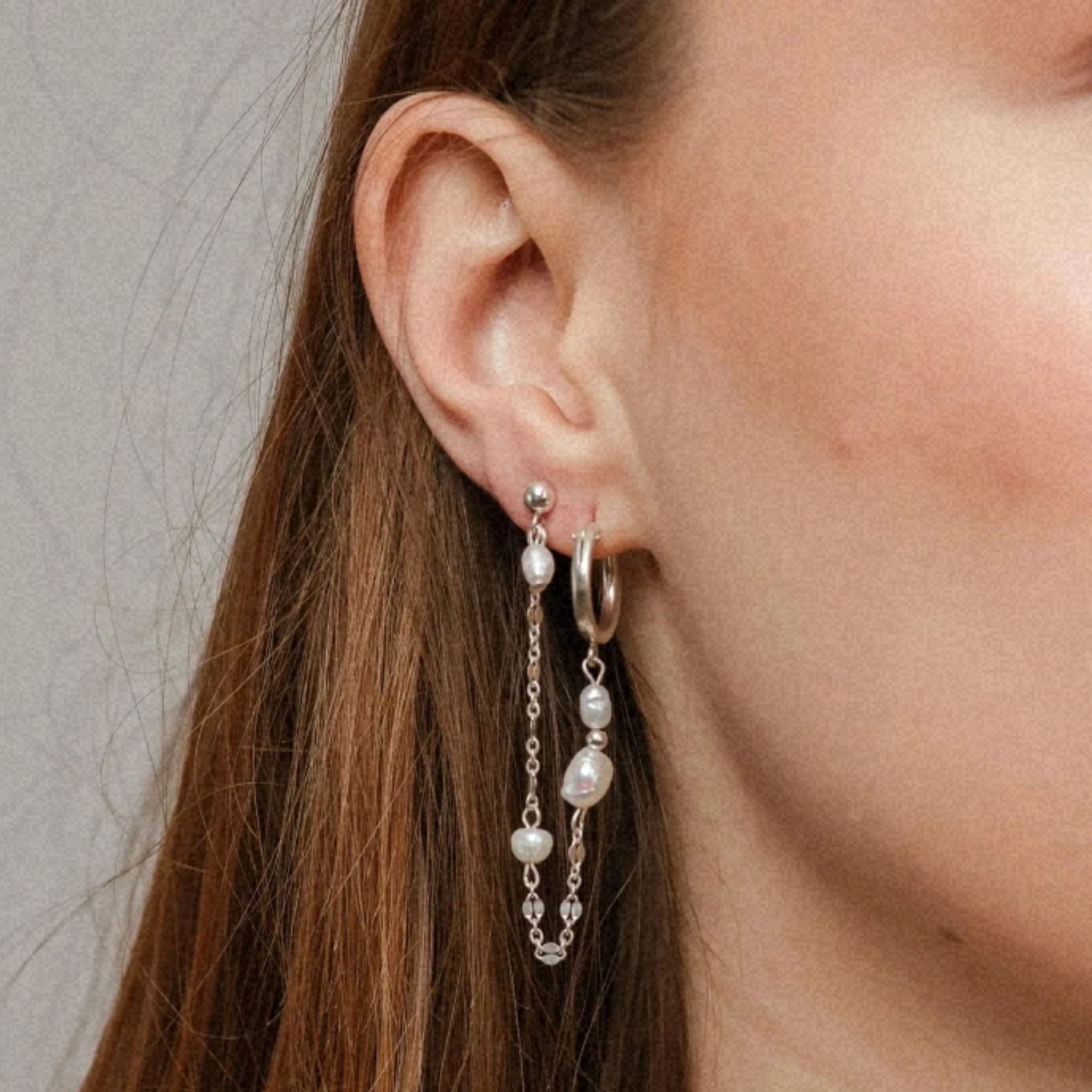 JOHN DOUBLE GOLD EARRINGS
