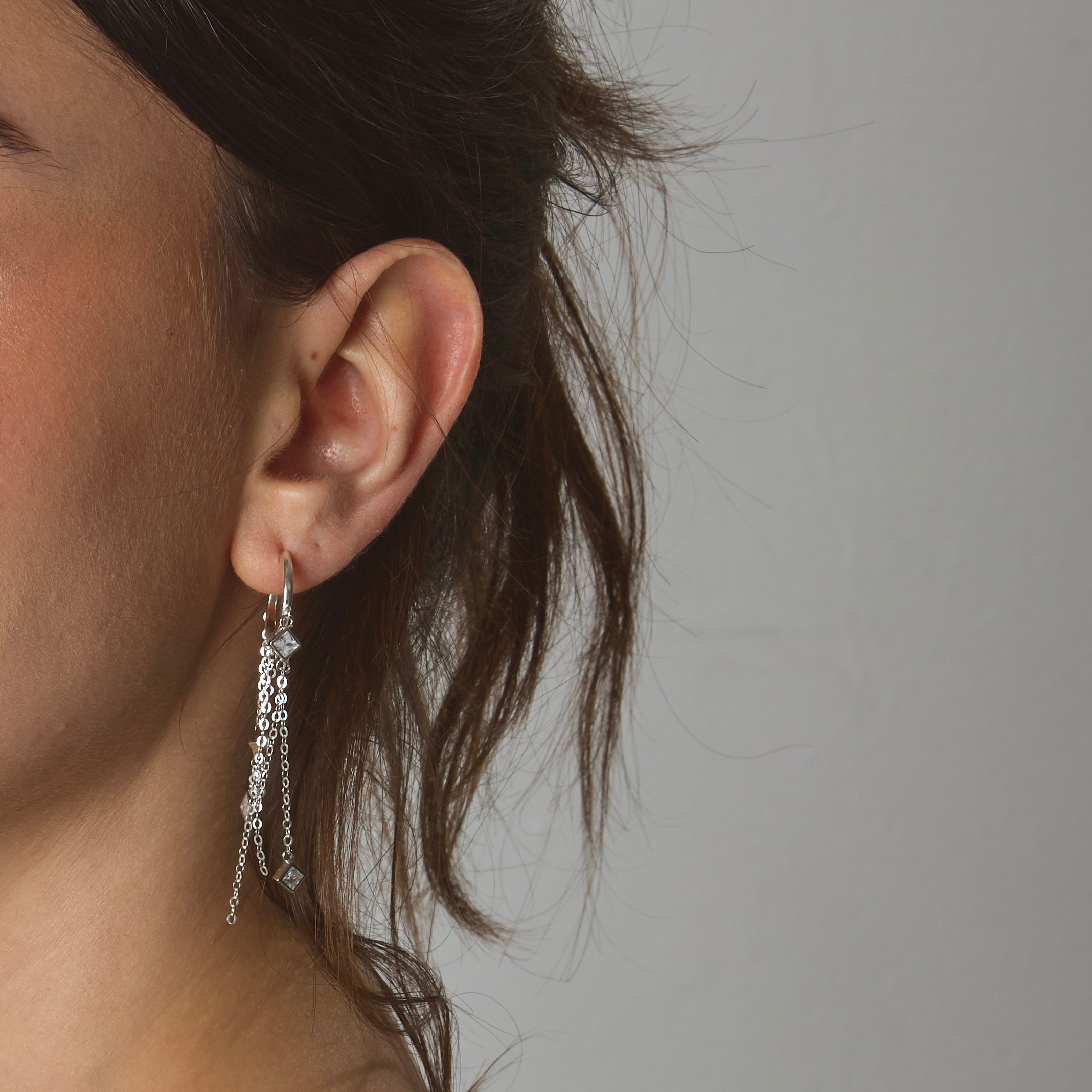 DELPHI SILVER EARRINGS
