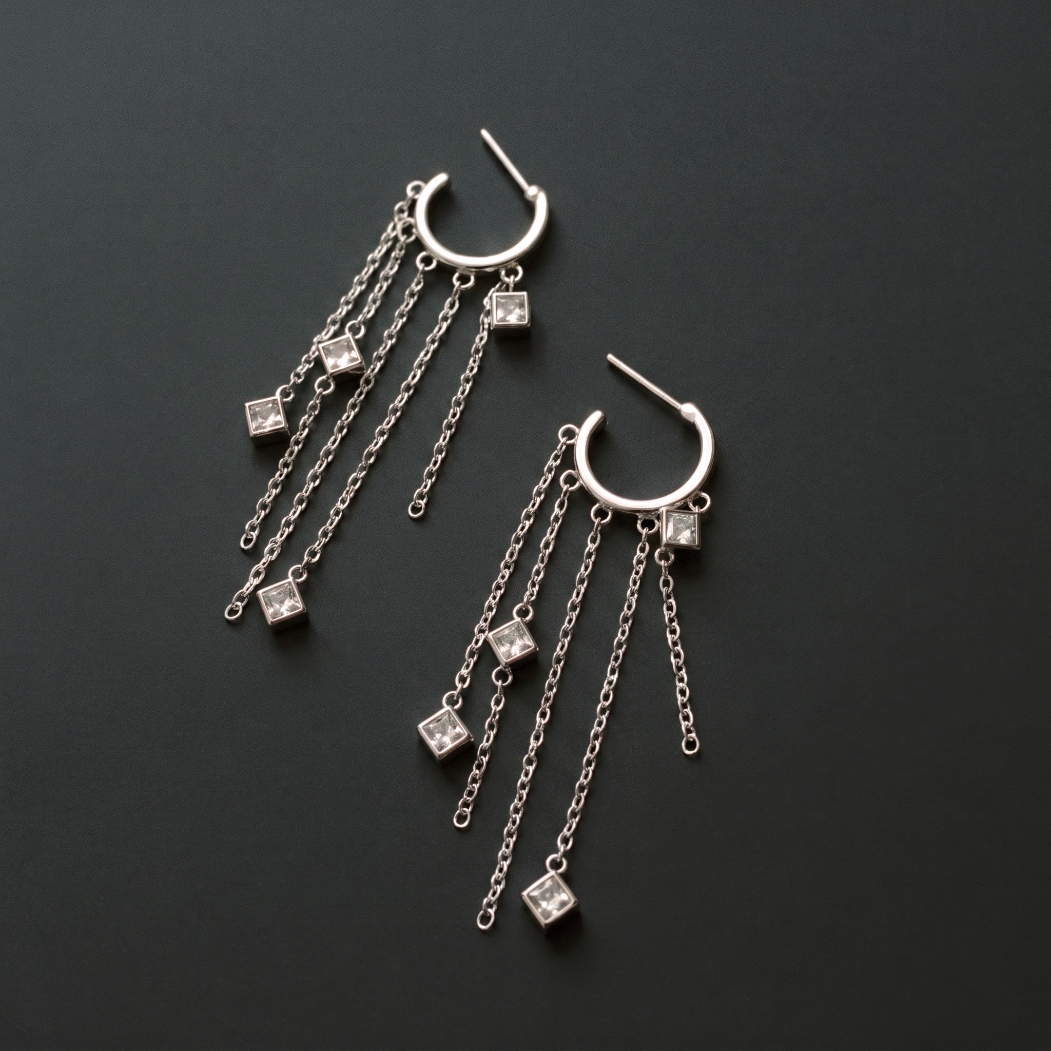DELPHI SILVER EARRINGS