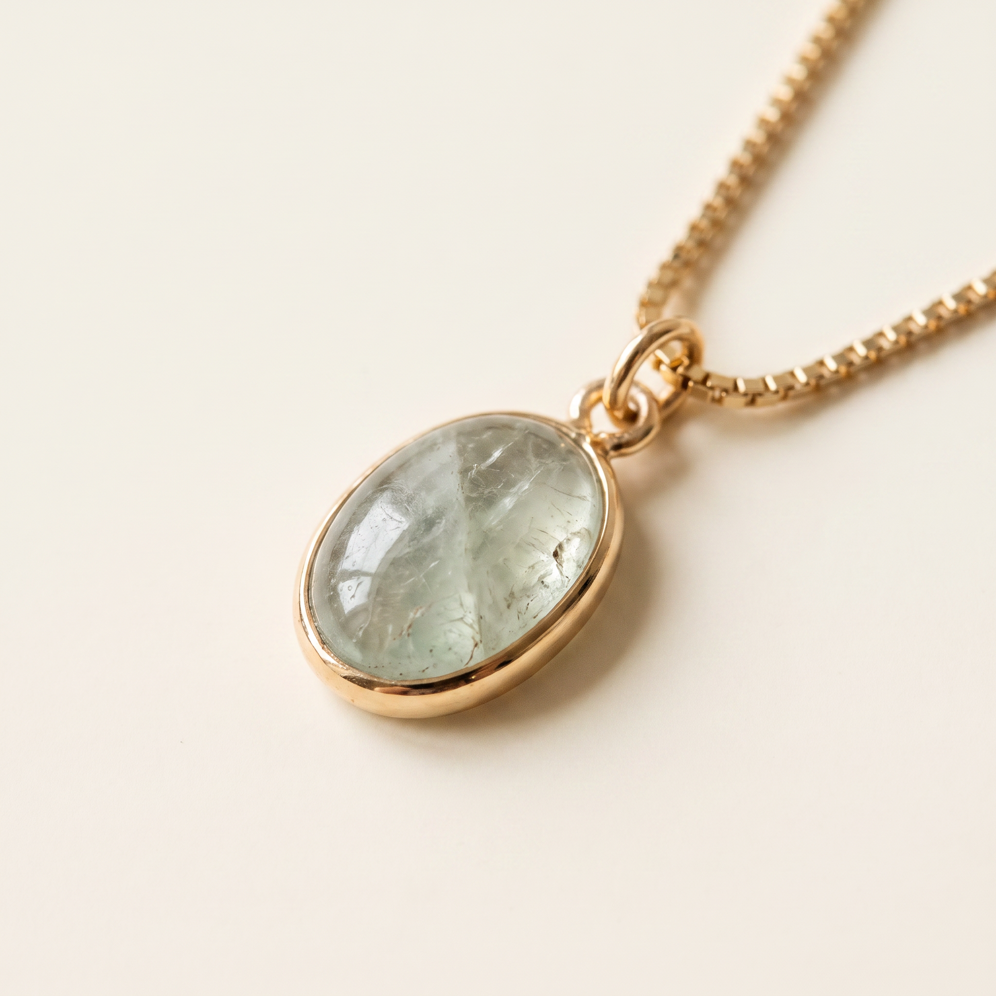 AQUA MARINE GOLD NECKLACE