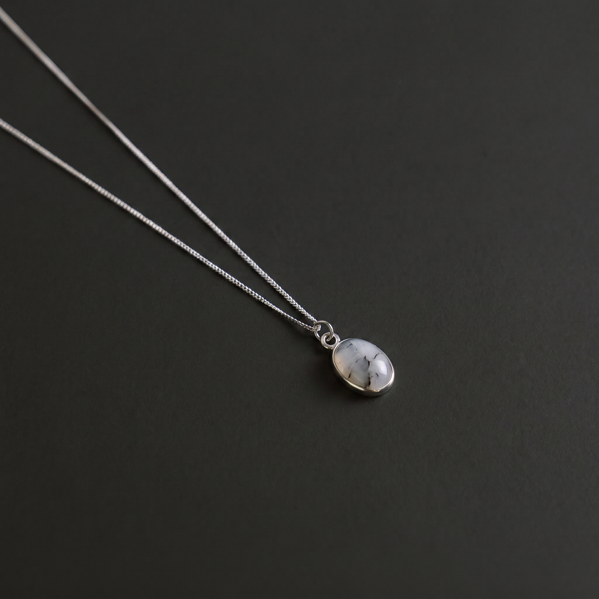 AQUA MARINE SILVER NECKLACE