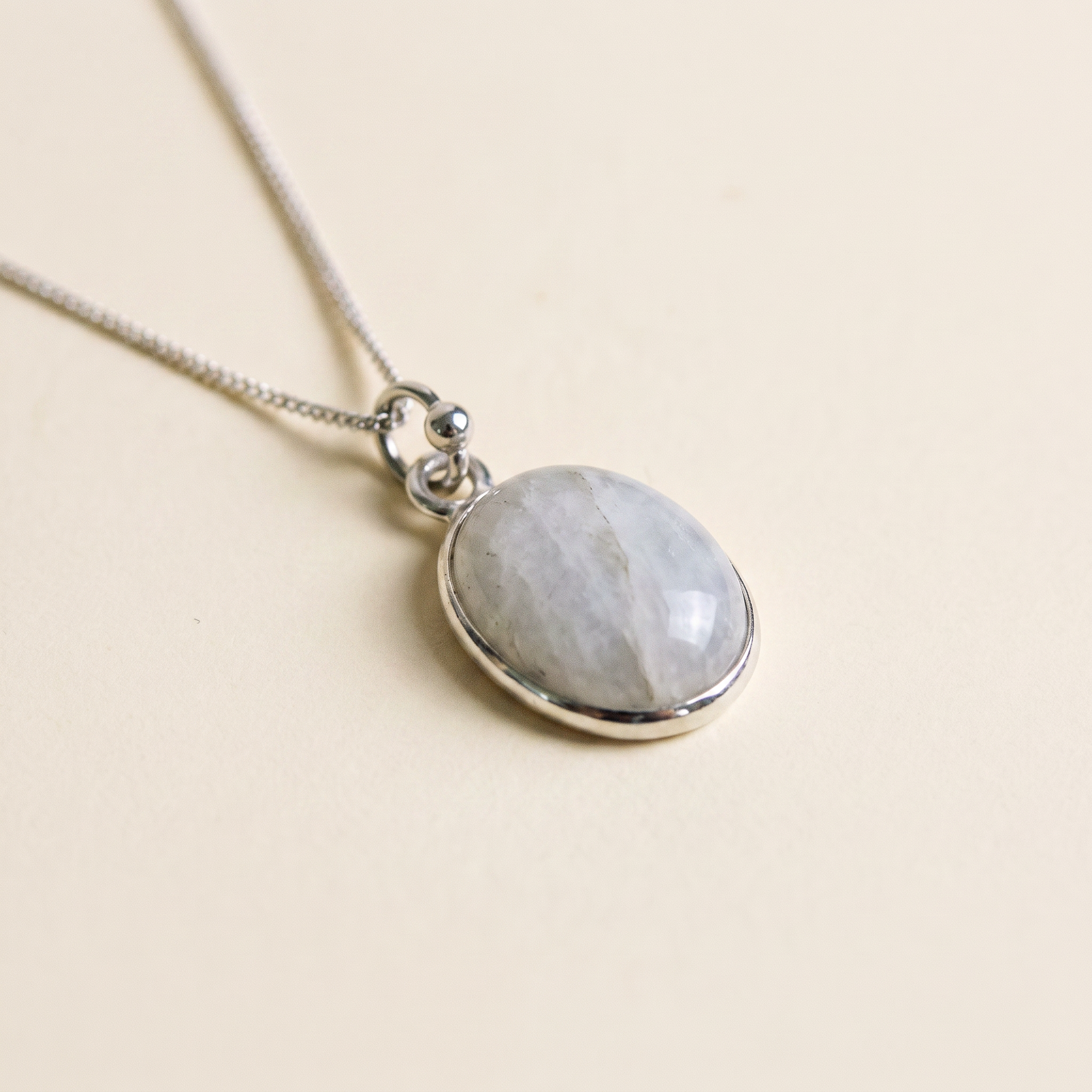 AQUA MARINE SILVER NECKLACE