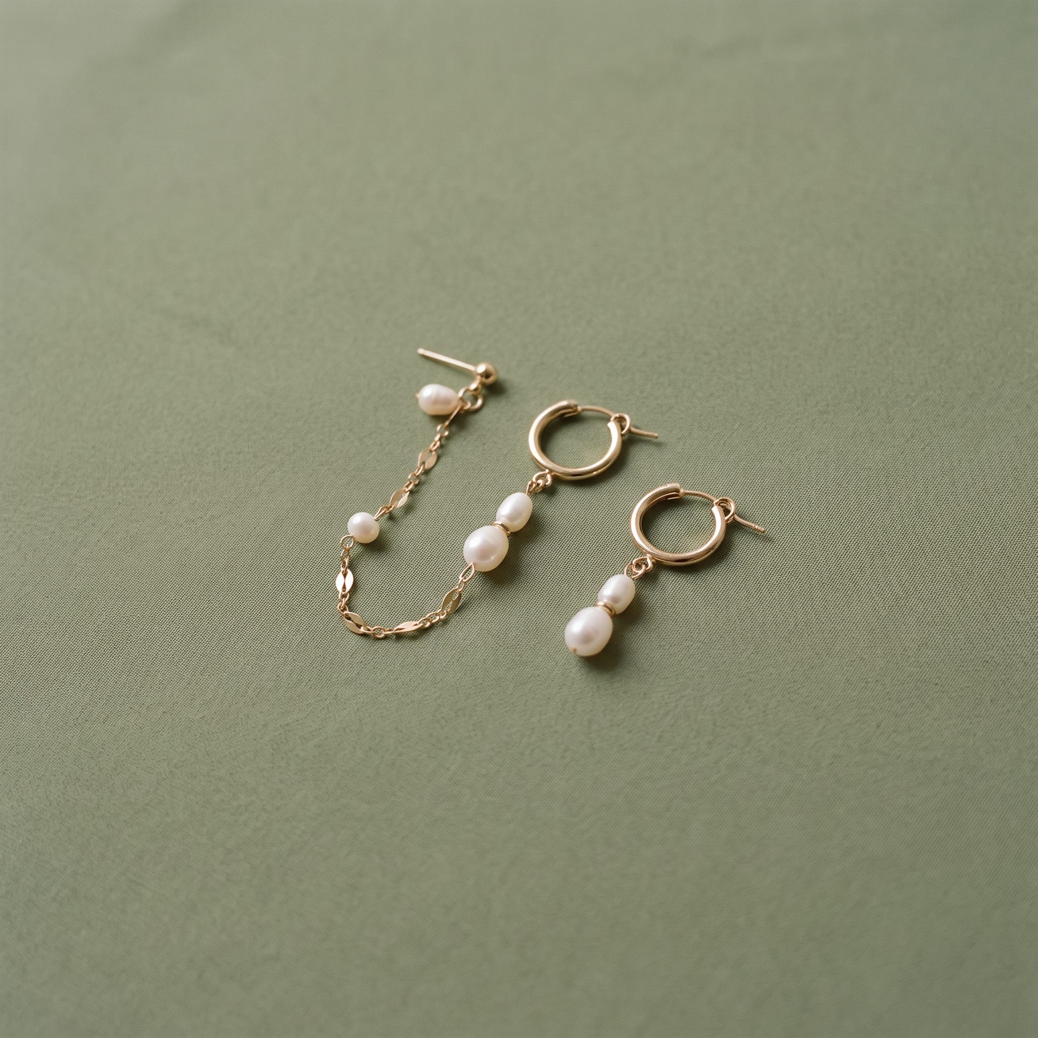 JOHN DOUBLE GOLD EARRINGS