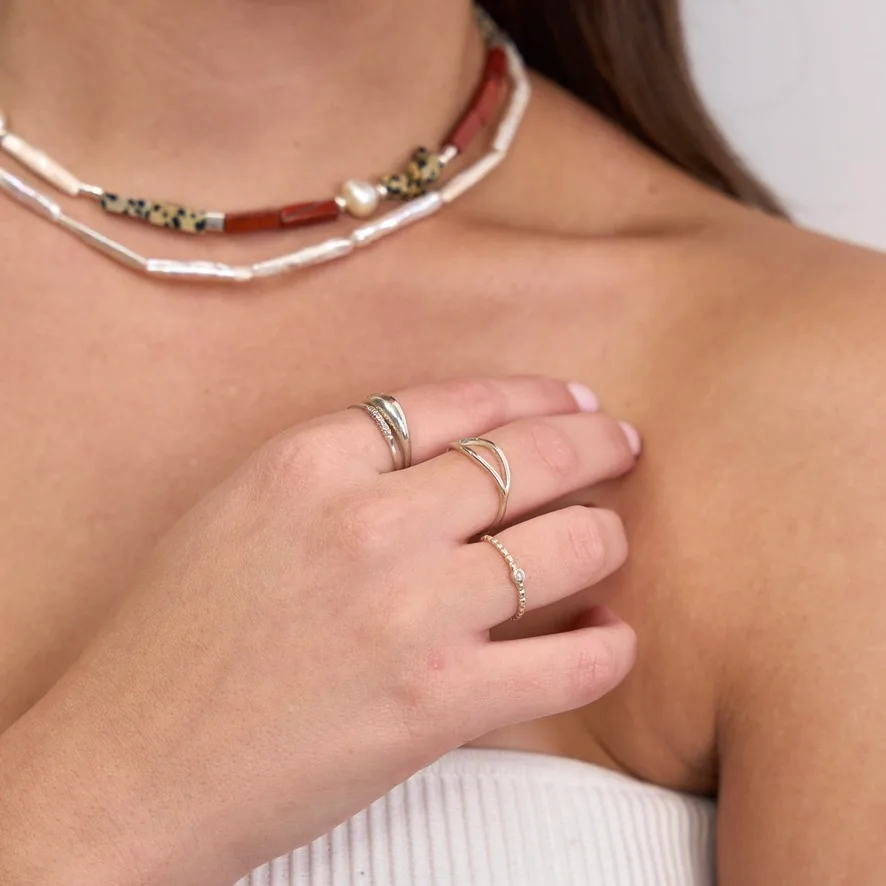 STONE SILVER RING