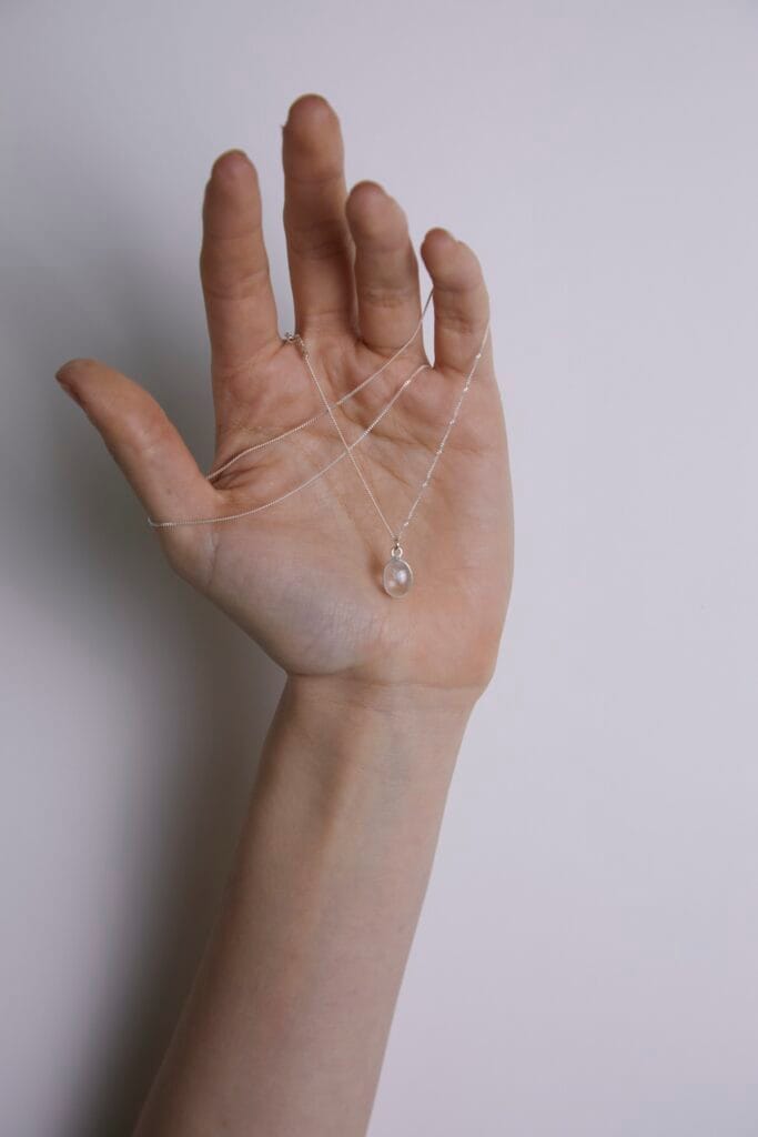 AQUA MARINE SILVER NECKLACE