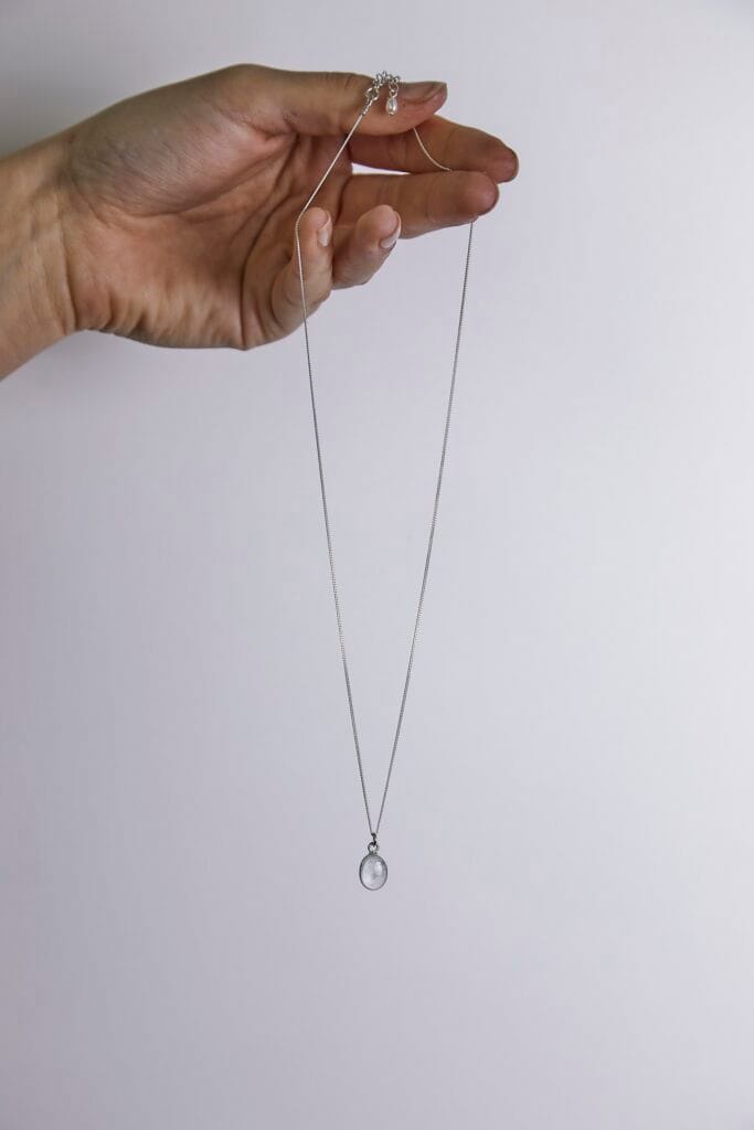 AQUA MARINE SILVER NECKLACE