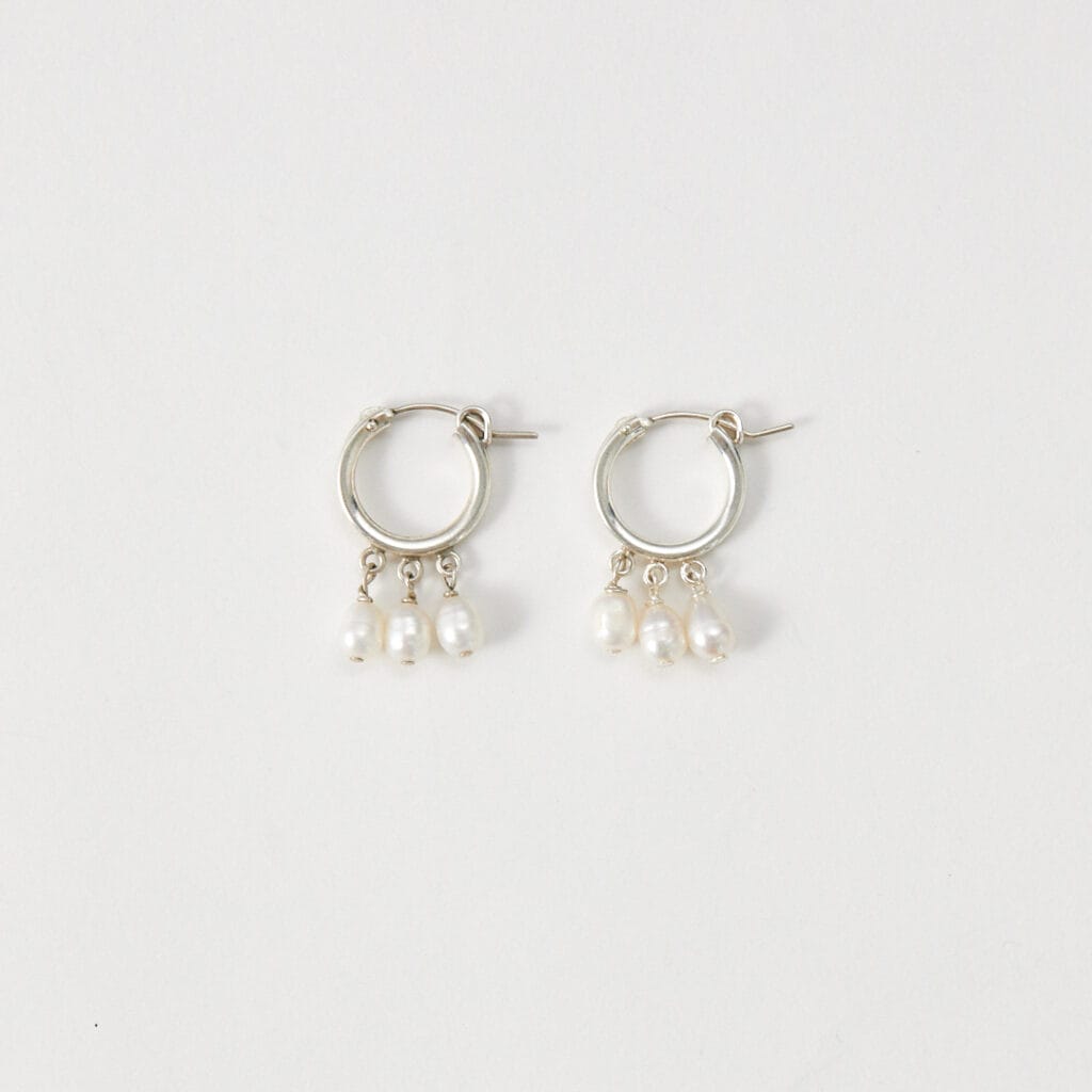 TRIPLE SILVER EARRINGS