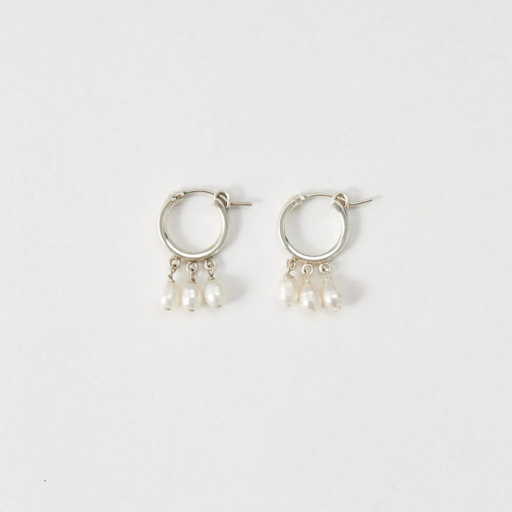 TRIPLE SILVER EARRINGS