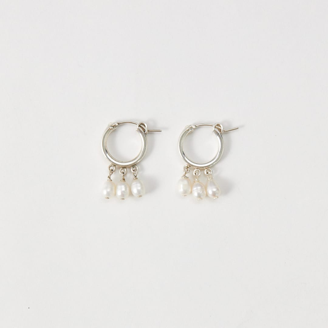 TRIPLE SILVER EARRINGS