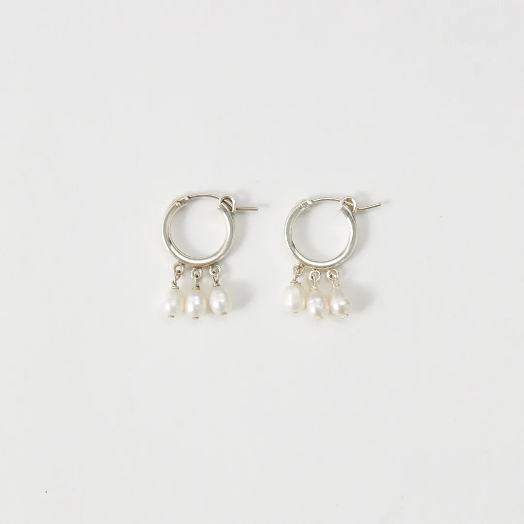 TRIPLE SILVER EARRINGS