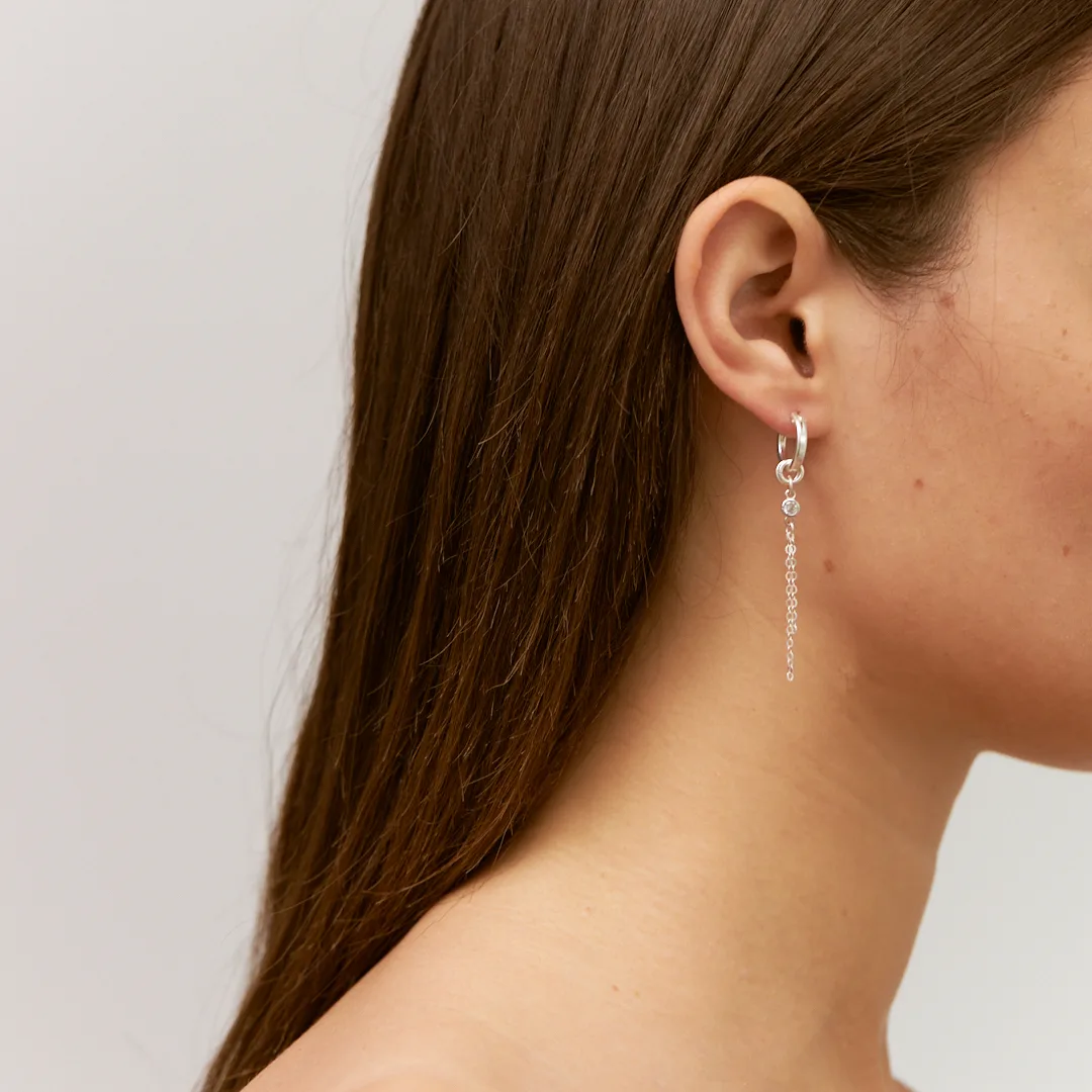 NICOLE SILVER EARRINGS