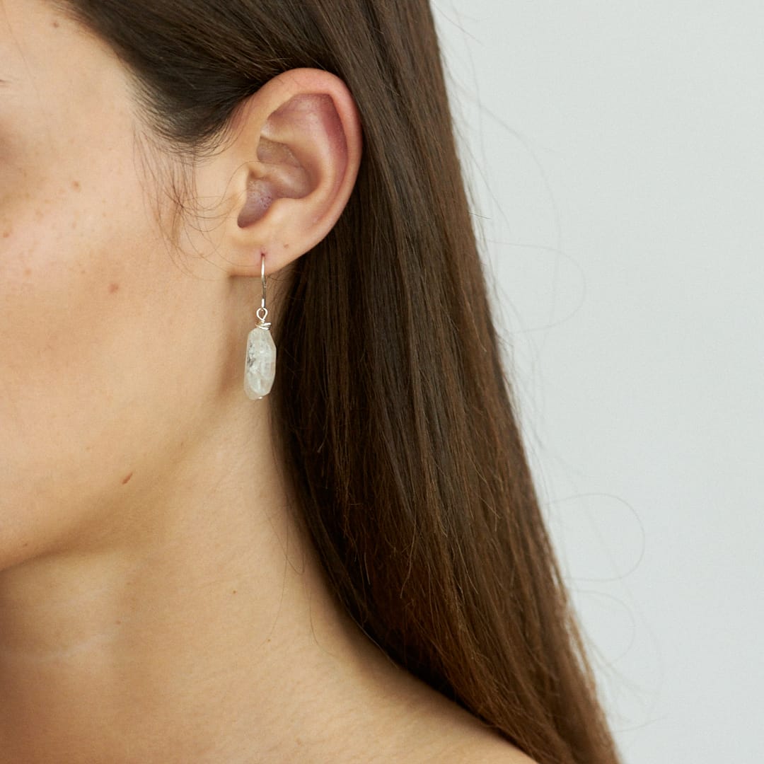 AQUA SILVER EARRINGS