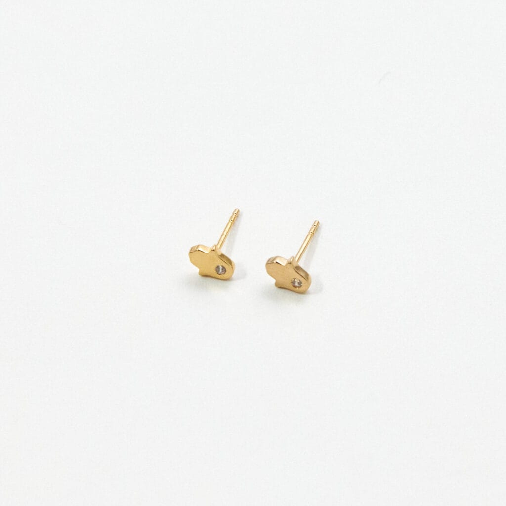 GOLD HAMSA EARRING