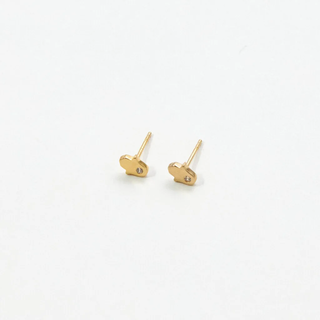 GOLD HAMSA EARRING