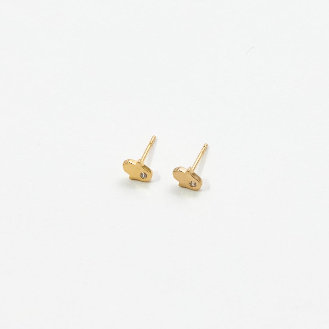 GOLD HAMSA EARRING
