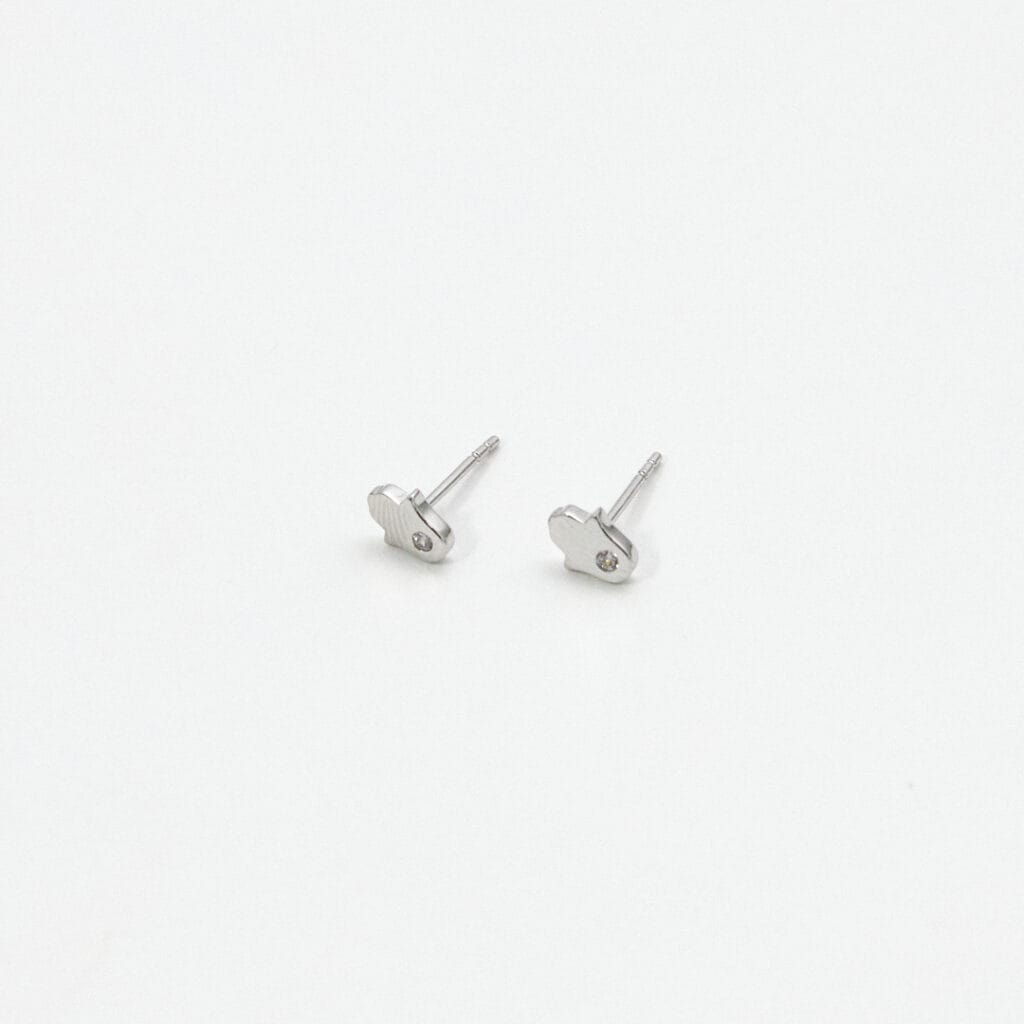 SILVER HAMSA EARRING