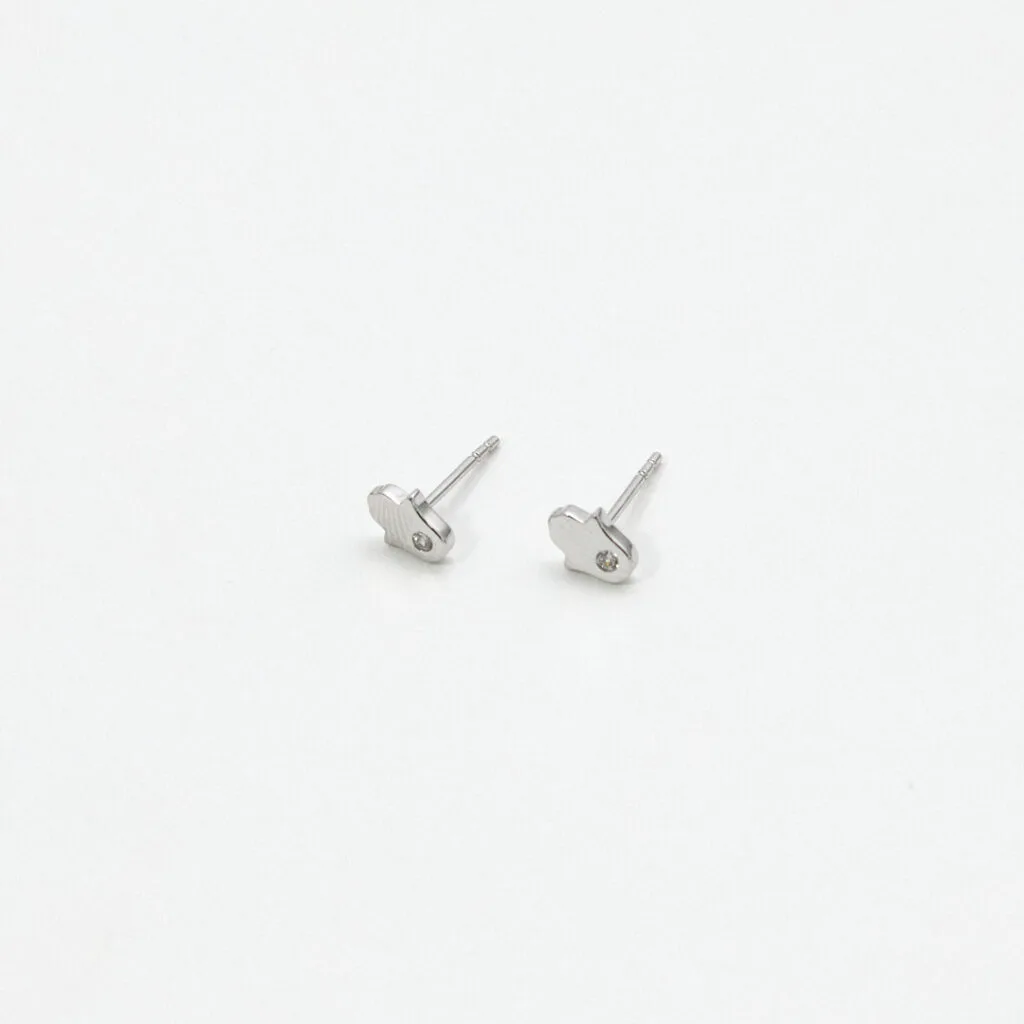 SILVER HAMSA EARRING