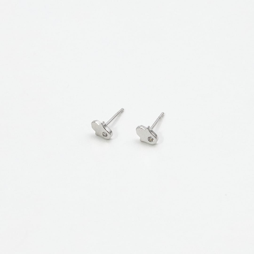 SILVER HAMSA EARRING