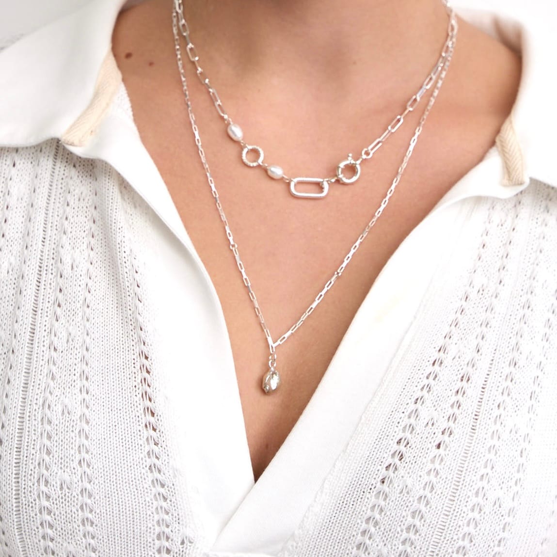 EVA SILVER NECKLACE