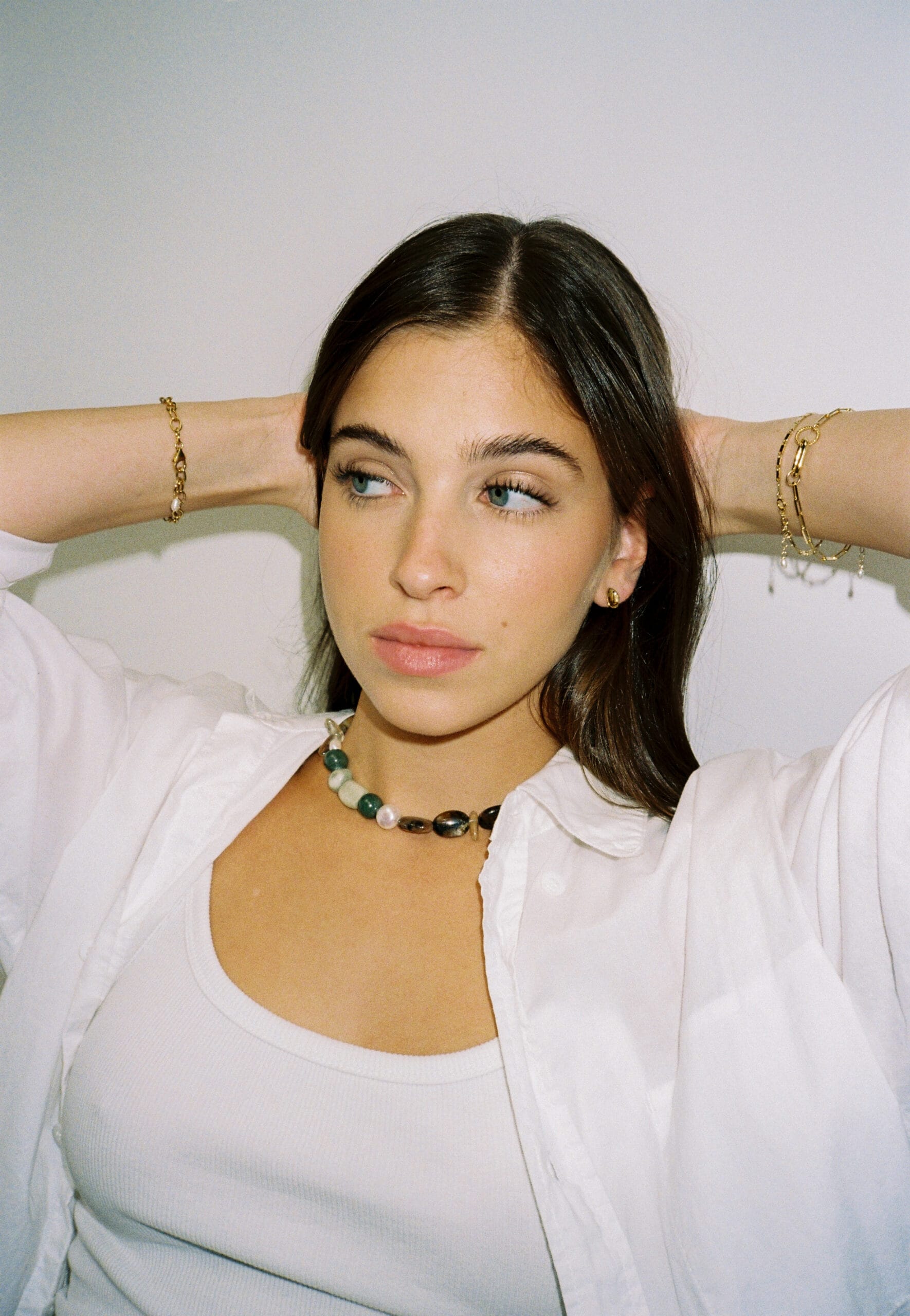 THE GREEN NECKLACE IN SILVER