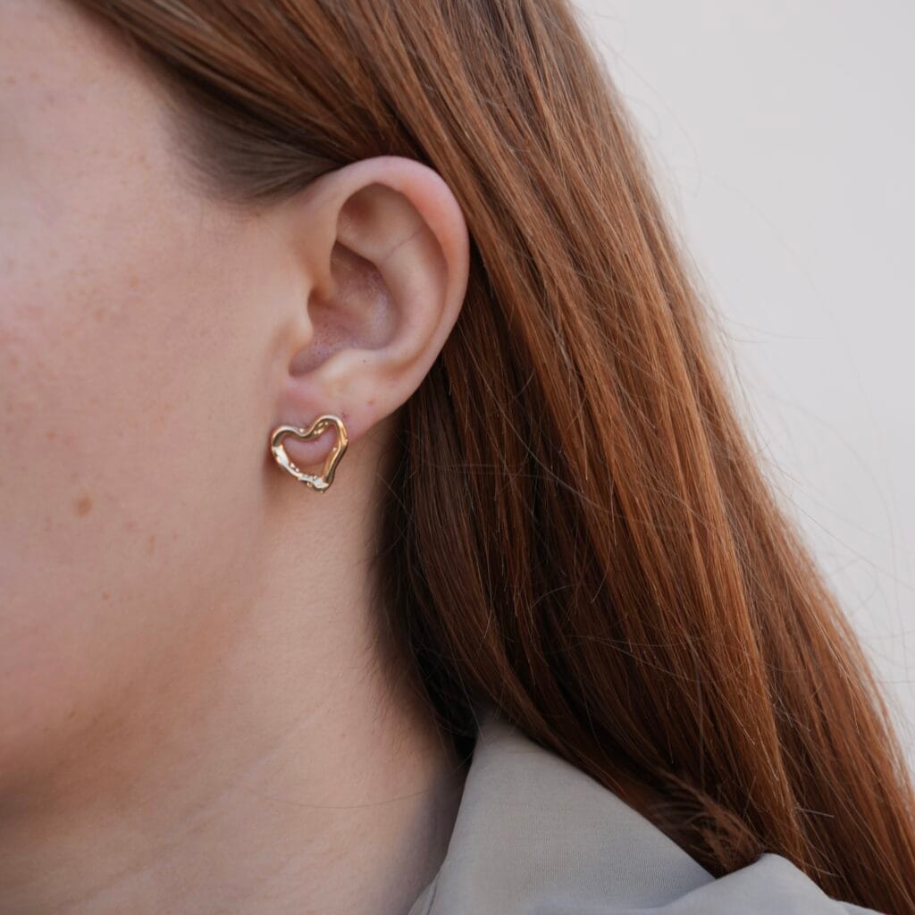 HEARTFELT GOLD EARRINGS