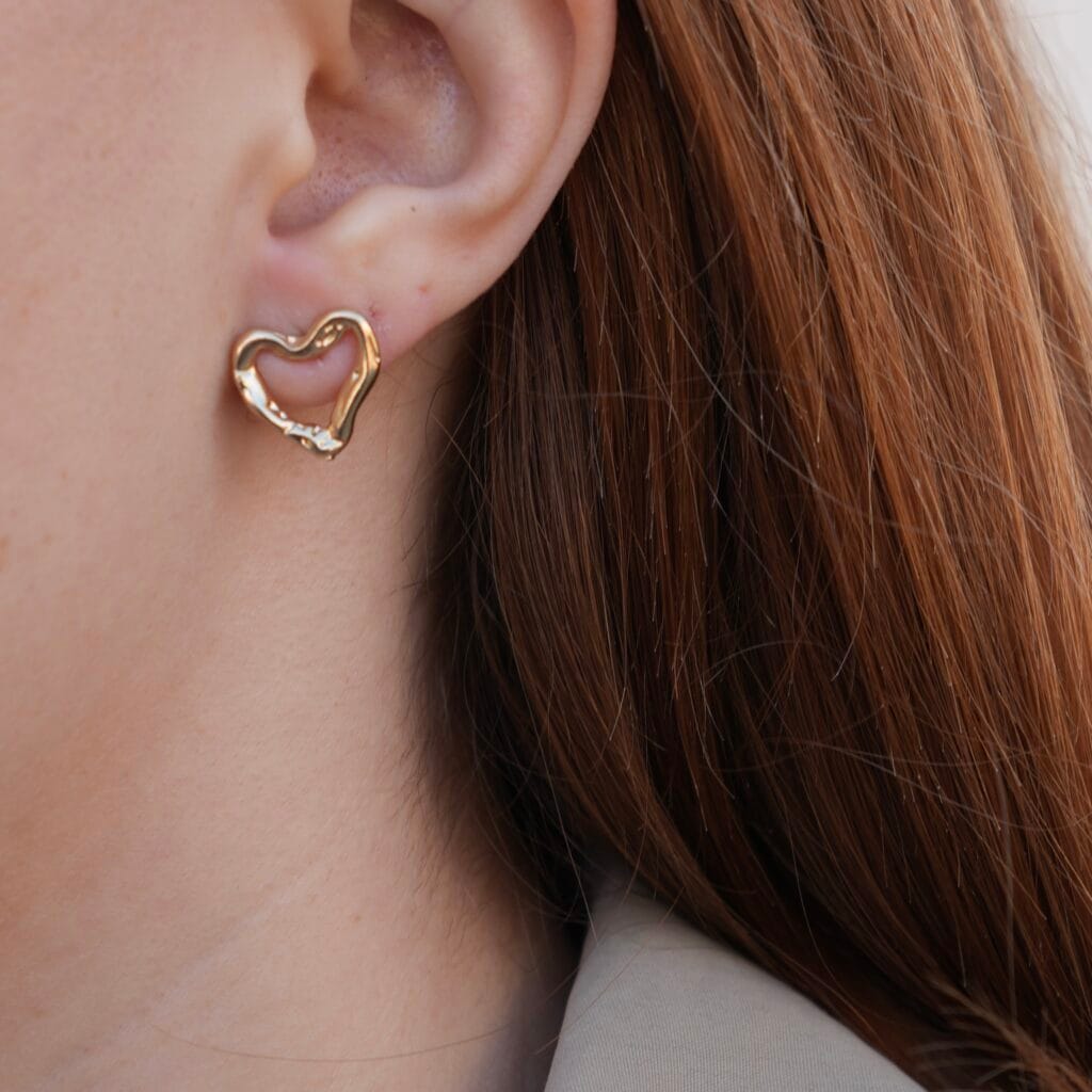 HEARTFELT GOLD EARRINGS