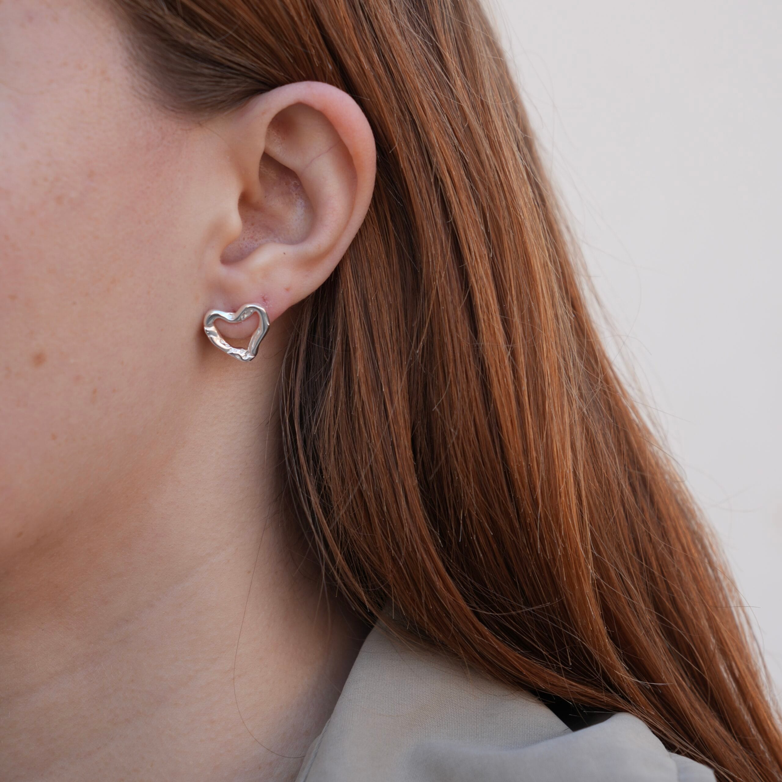 HEARTFELT SILVER EARRINGS