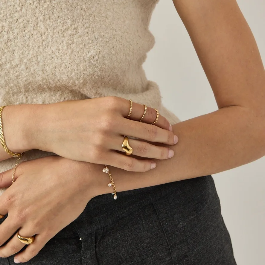 WAVE GOLD RING
